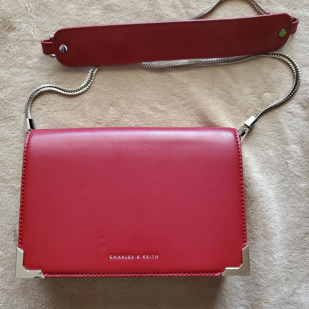 Charles & Keith Front Flap Sling Bag (Brand New)